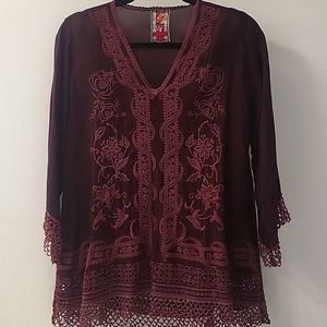 Johnny Was Cupra rayon tunic